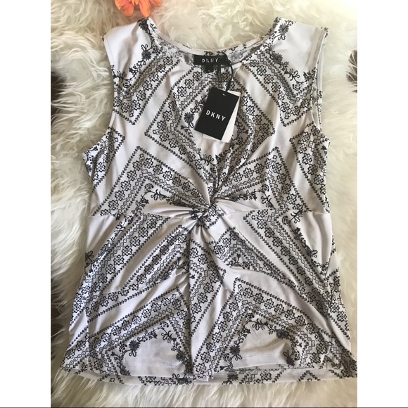 DKNY Front Twist sleeveless top - Picture 1 of 5